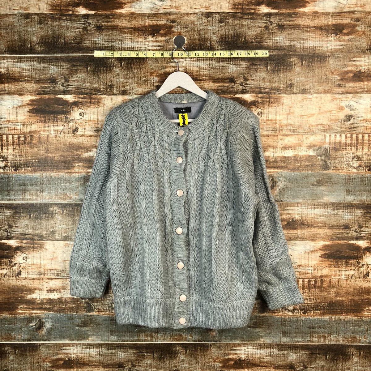 Japanese Brand Sec Grey Cardigan vintage Knitwear #A2244 Size L / US 10 / IT 46 - 1 Thumbnail