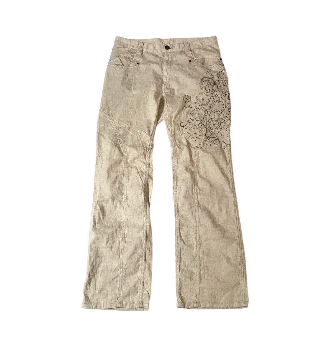 Issey Miyake Vintage Issey miyake heart haat embroidered trousers Size US 28 / EU 44 - 1 Thumbnail