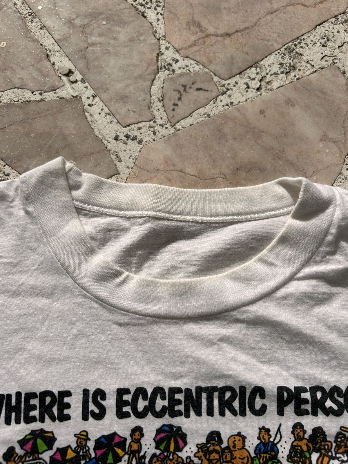 Vintage Vintage Where is the Eccentric Person ? tee Size US L / EU 52-54 / 3 - 4 Thumbnail