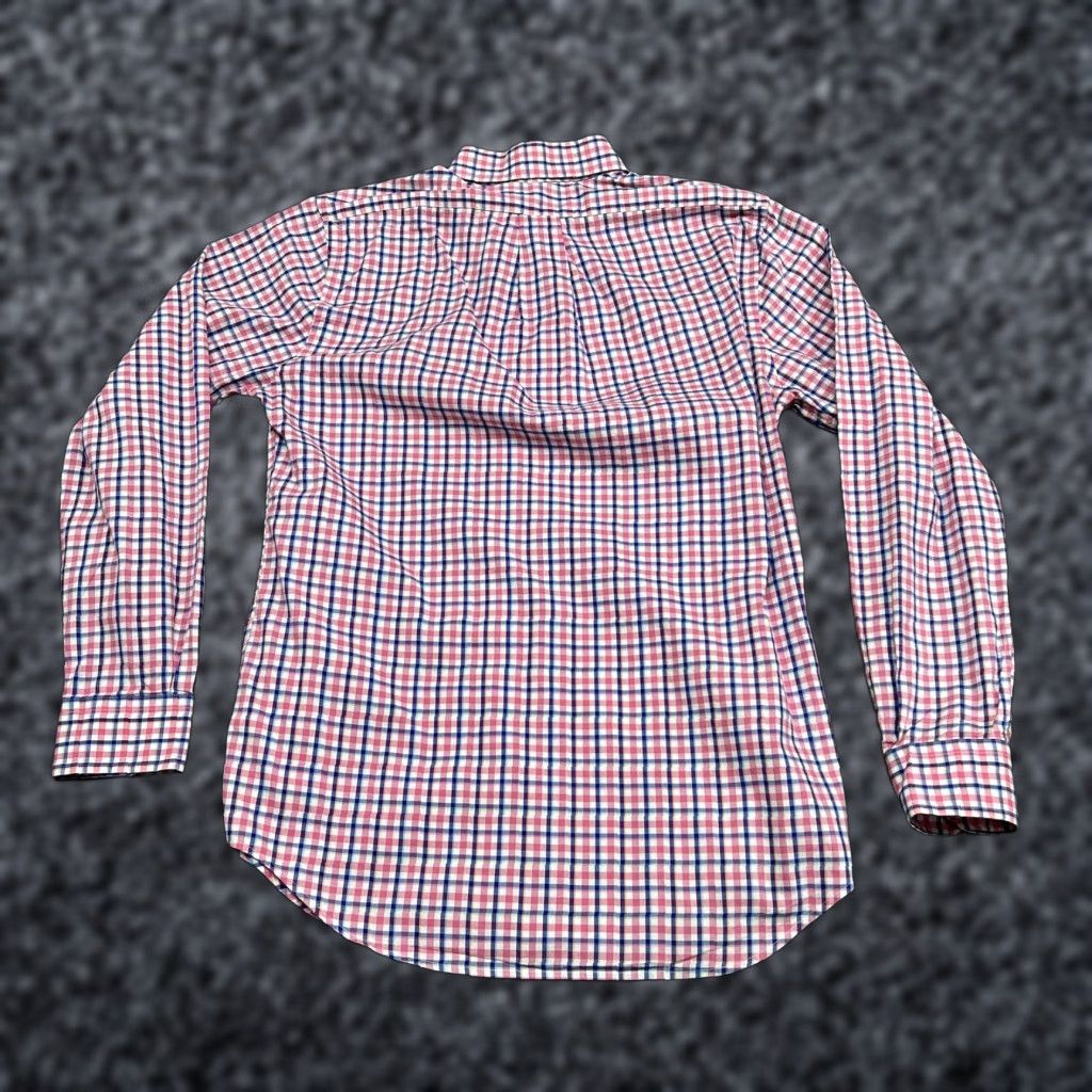 Vineyard Vines Vineyard Vines Shirt Mens S Pink Blue Check Slim Fit Murray Button Long Sleeve Size US S / EU 44-46 / 1 - 1 Thumbnail