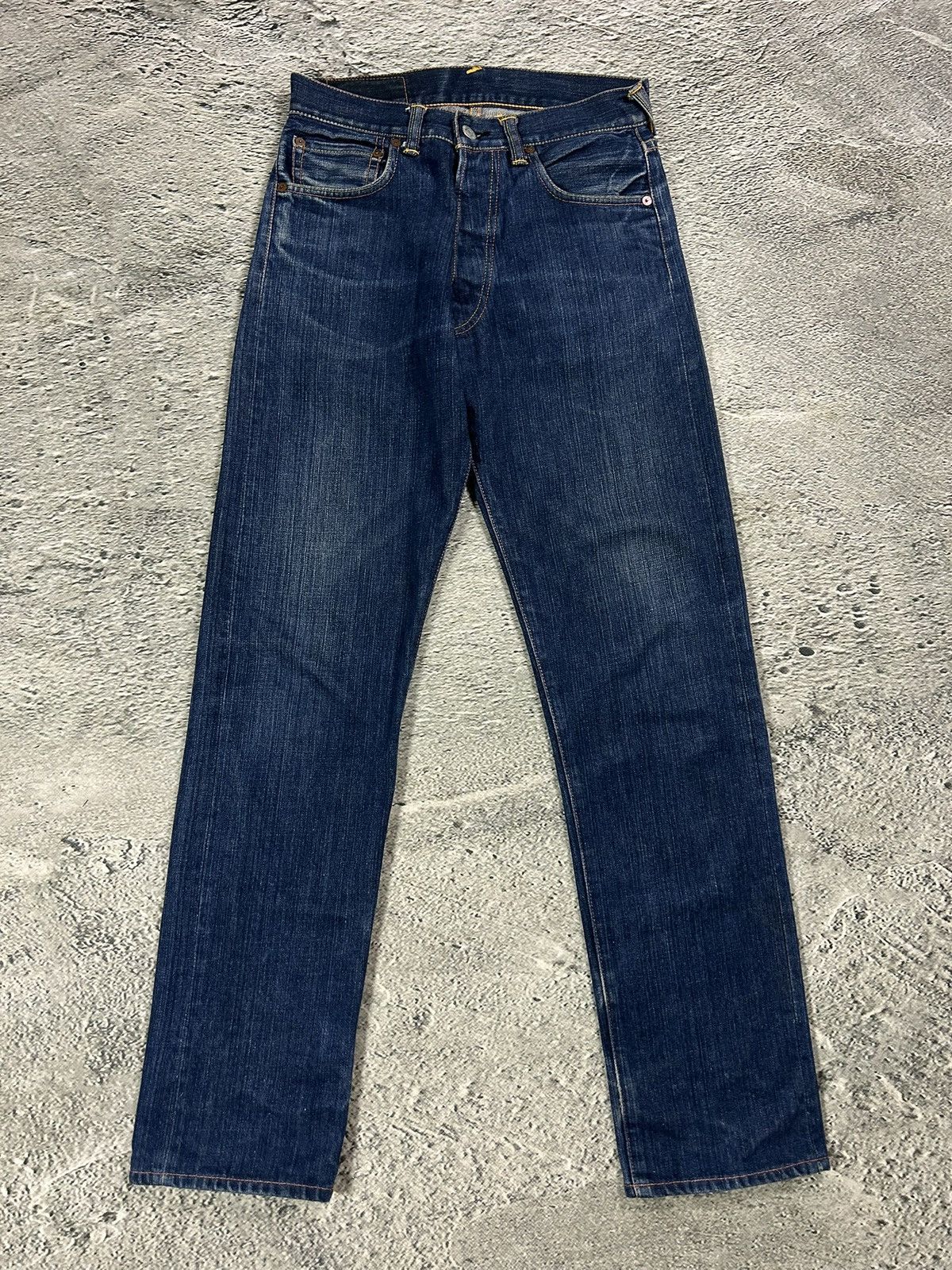 Evisu Evisu jeans daicock vintage selvedge navy big logo white Size 28" / US 6 / IT 42 - 8 Thumbnail
