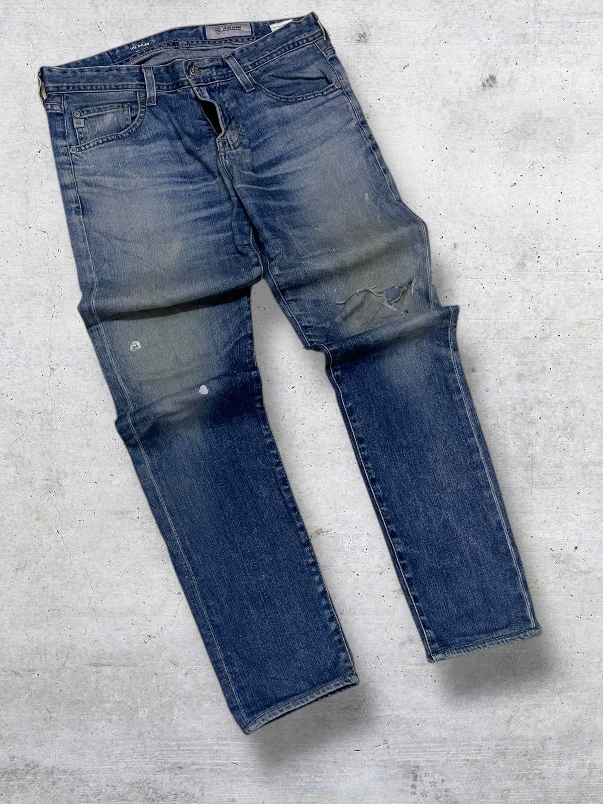 Japanese Brand VINTAGE ADRIANO GOLDSCMED RIPPED DIRTY GRUNGE SKINNY DENIM Size US 31 - 2 Thumbnail