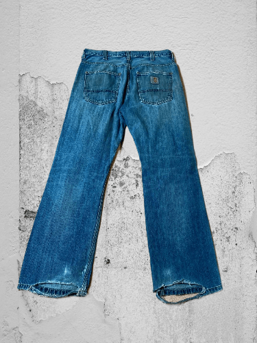 Carhartt × Japanese Brand Vintage Carhartt Y2K distressed Flare denim pants Size US 32 / EU 48 - 1 Thumbnail
