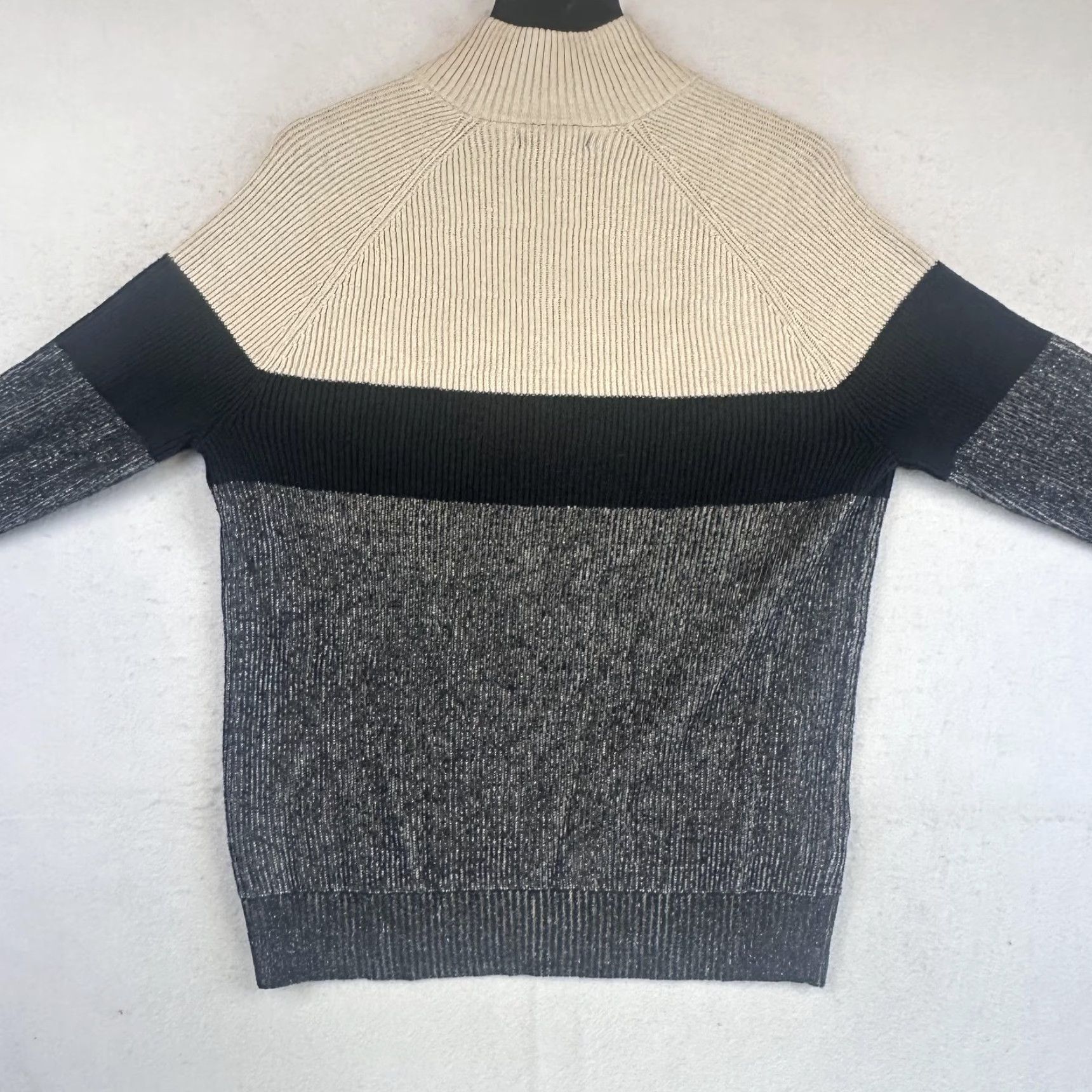 Banana Republic Banana Republic Sweater Mens Medium Colorblock Mock Neck Rib Knit 1 Snag Geometric Multicolor Knit 90s? Size US M / EU 48-50 / 2 - 7 Thumbnail