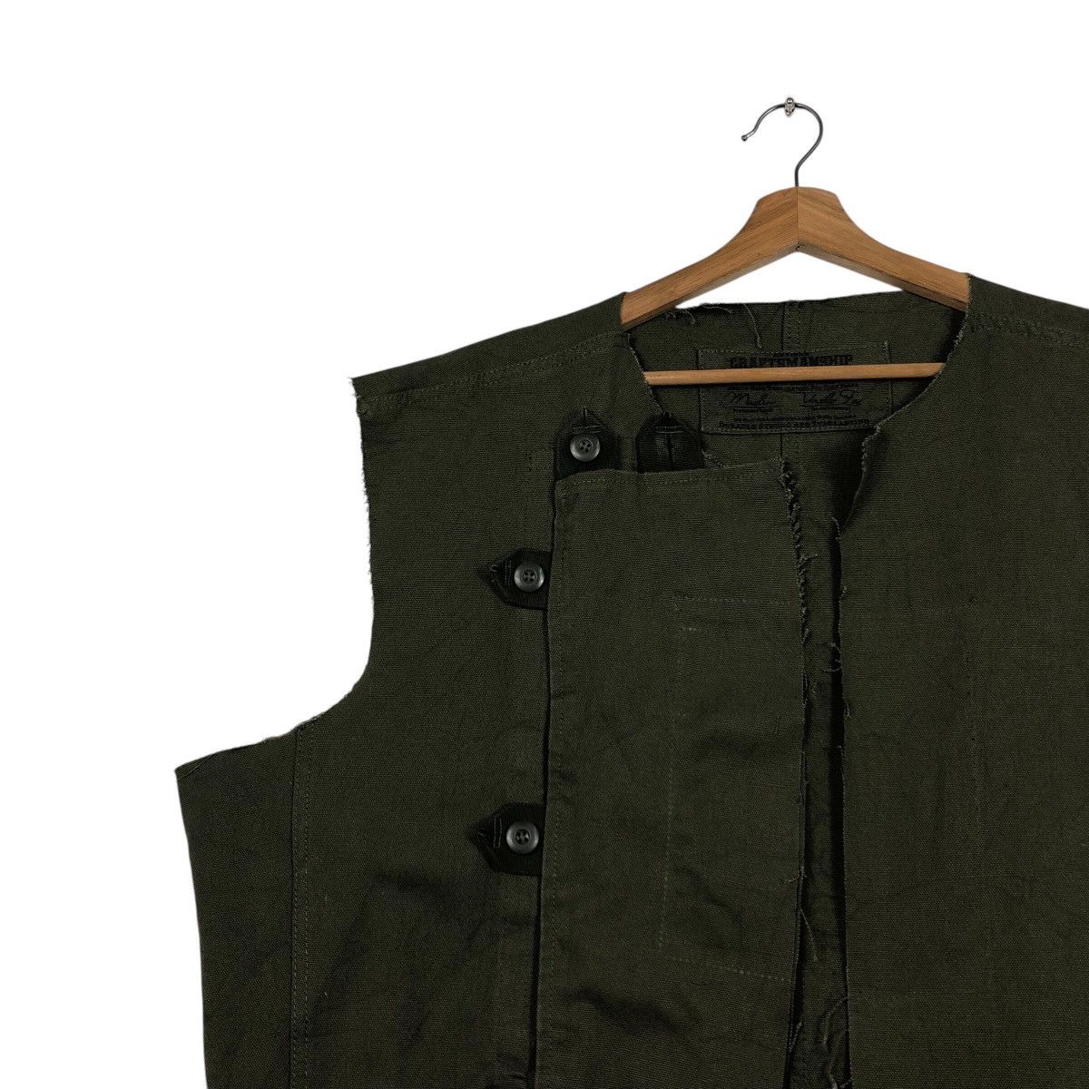 Japanese Brand CRAFTSMANSHIP Biker Tactical Asym Field Vest Olive Utility Size US M / EU 48-50 / 2 - 8 Thumbnail
