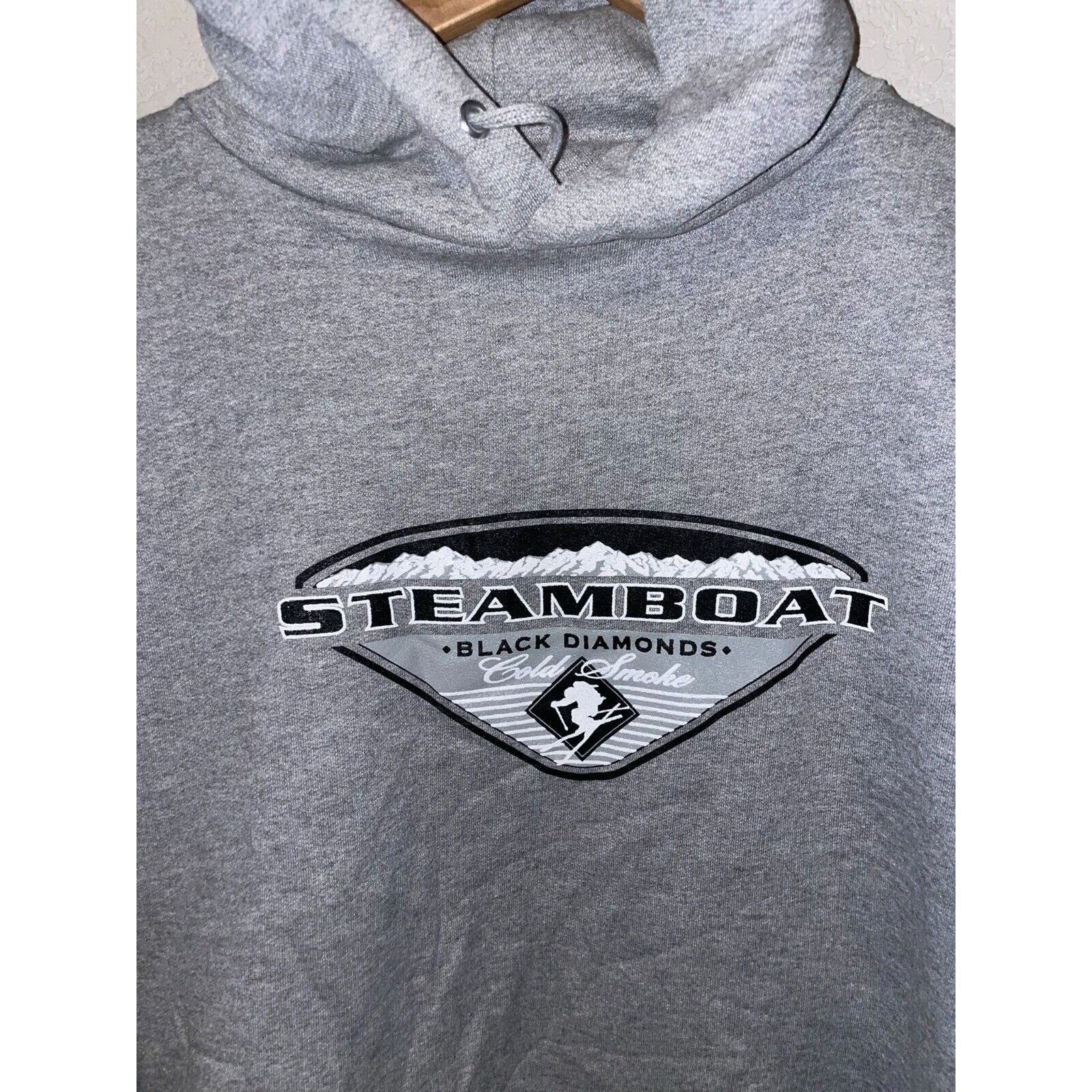 Jerzees Vintage Ski Hoodie Jerzees Steamboat Black Diamonds 90s VTG Size US XXL / EU 58 / 5 - 2 Thumbnail
