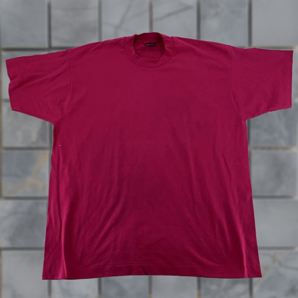 Fruit Of The Loom VINTAGE Fruit of the Loom Shirt Mens XL Pink 90s Crew Neck Short Sleeve T-Shirt Solid Tee All Seasons Tagless Size US XL / EU 56 / 4 - 1 Thumbnail
