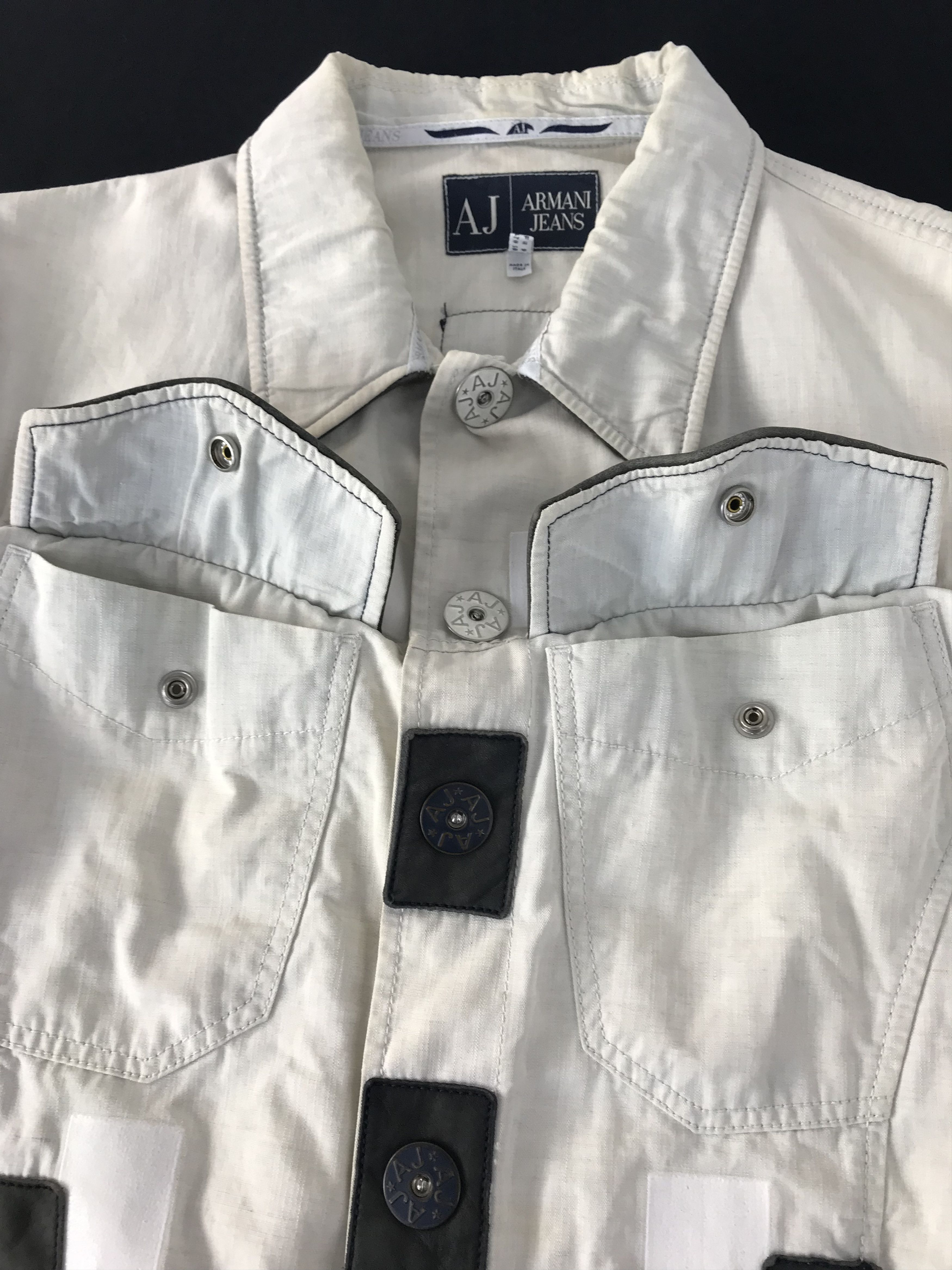 Armani Armani Jeans Denim with Leather Accents Jacket Hemp Inside Size US M / EU 48-50 / 2 - 6 Thumbnail