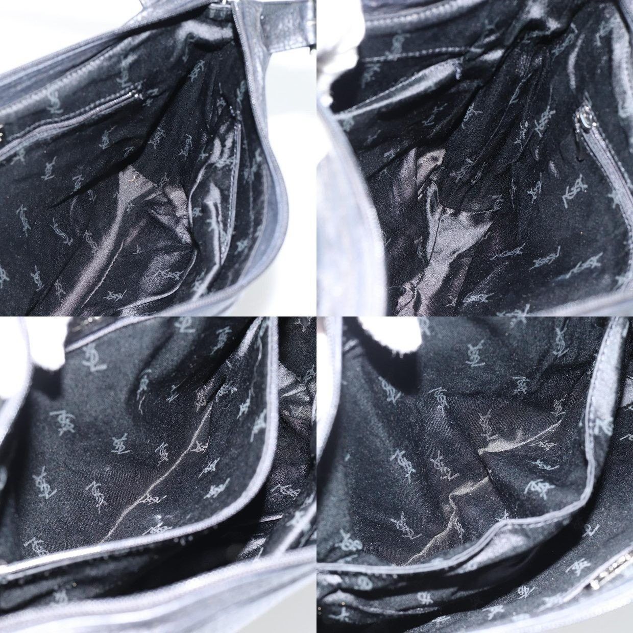 Saint Laurent Paris Saint Laurent Leather Heart Shoulder Bag Silver Size ONE SIZE - 10 Thumbnail