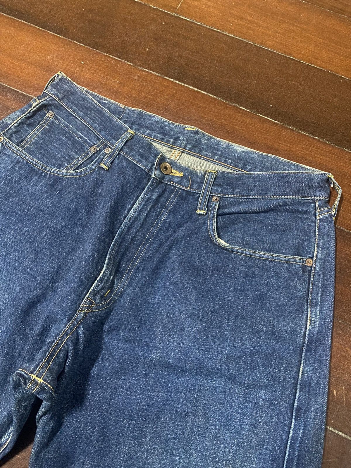 Kapital Vintage Edwin 505 Selvedge fly Button mud wash Denim Jeans Size US 35 - 14 Thumbnail