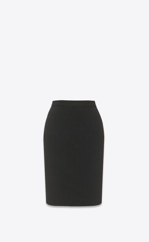 Saint Laurent Paris o1tr1nto0325 769316 Pencil Skirt in Knit in Black Size 26" / US 2 / IT 38 - 1 Thumbnail
