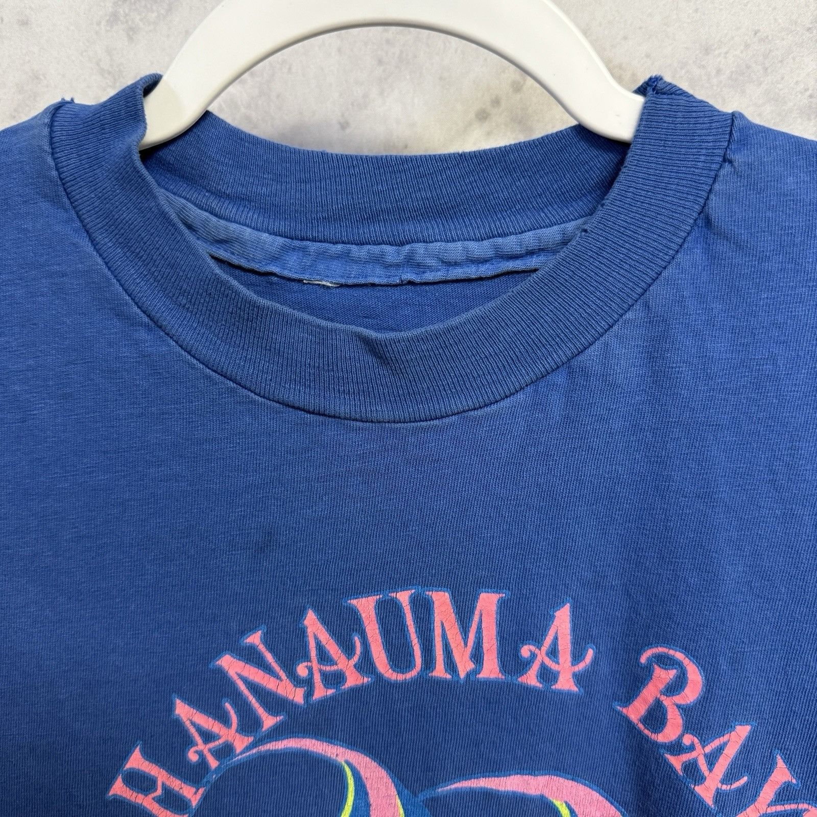 Vintage Vintage 80s Hawaii Hanauma Bay T Shirt Mens Large 21x24 Blue Size US L / EU 52-54 / 3 - 4 Thumbnail