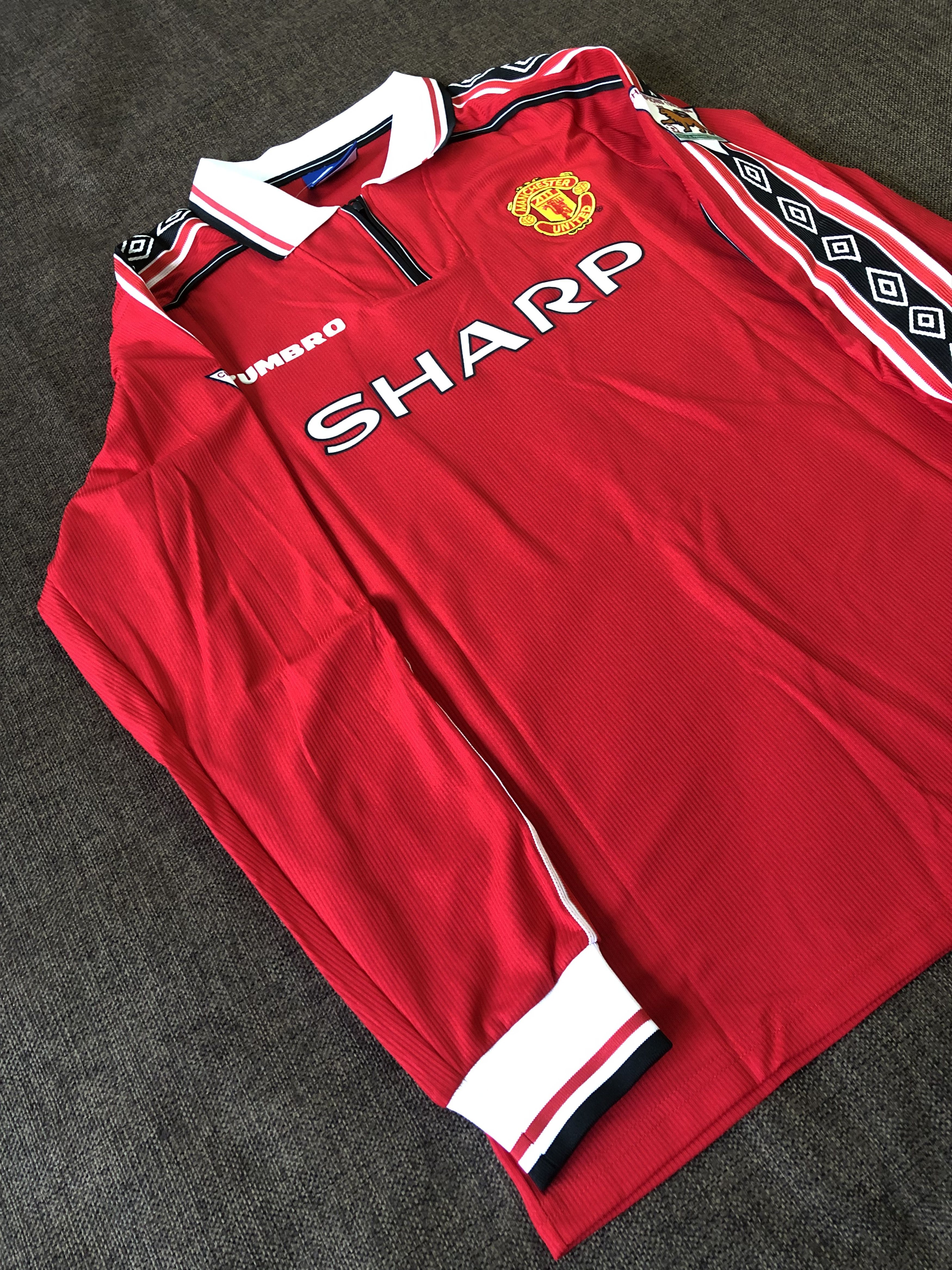 Vintage 1998-99 Manchester Home Beckham Vintage Jersey Size US L / EU 52-54 / 3 - 3 Thumbnail