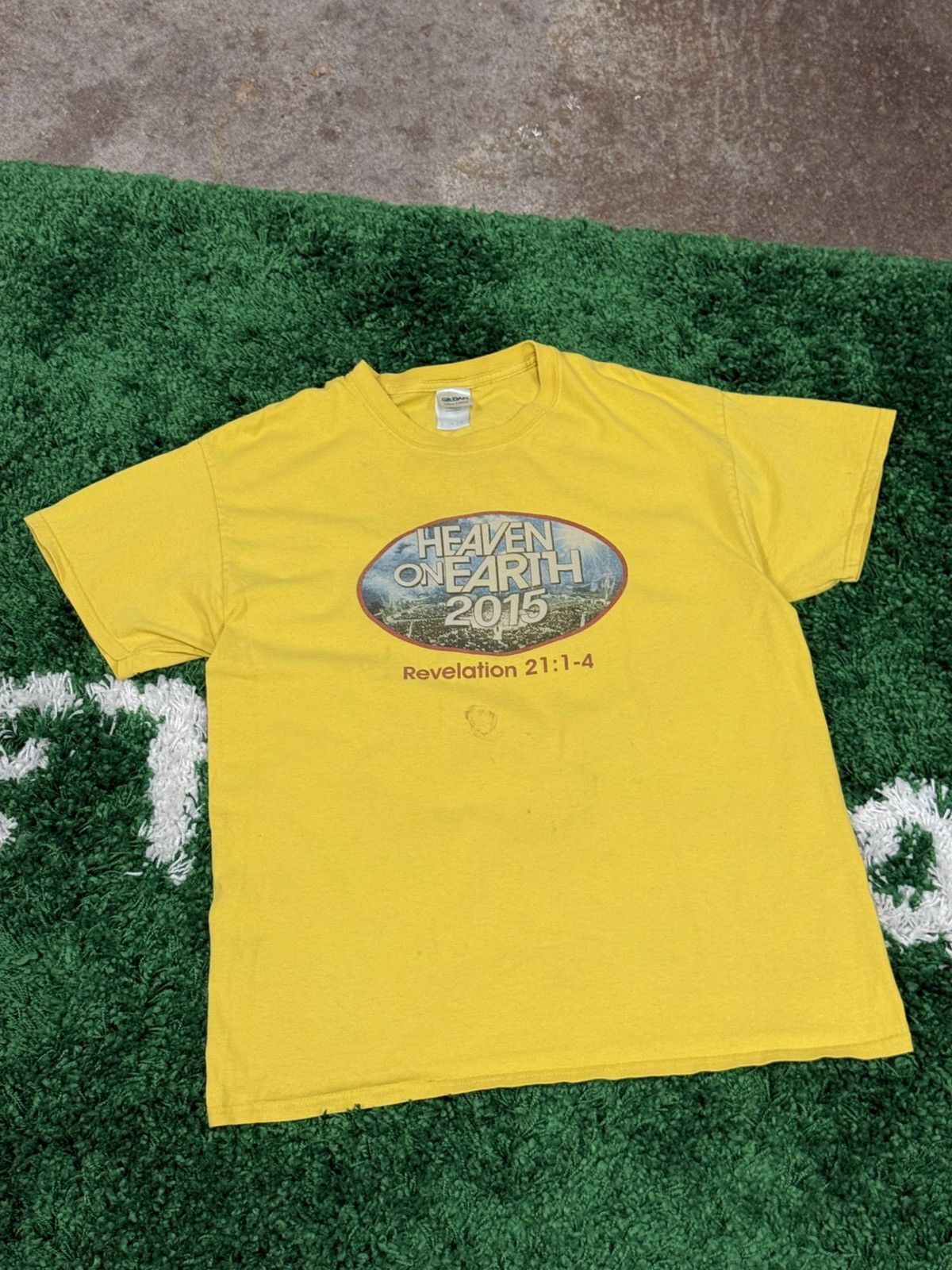 Vintage Vintage Heaven on Earth Oval Logo Dooms Day Distressed Tee Size US L / EU 52-54 / 3 - 2 Thumbnail