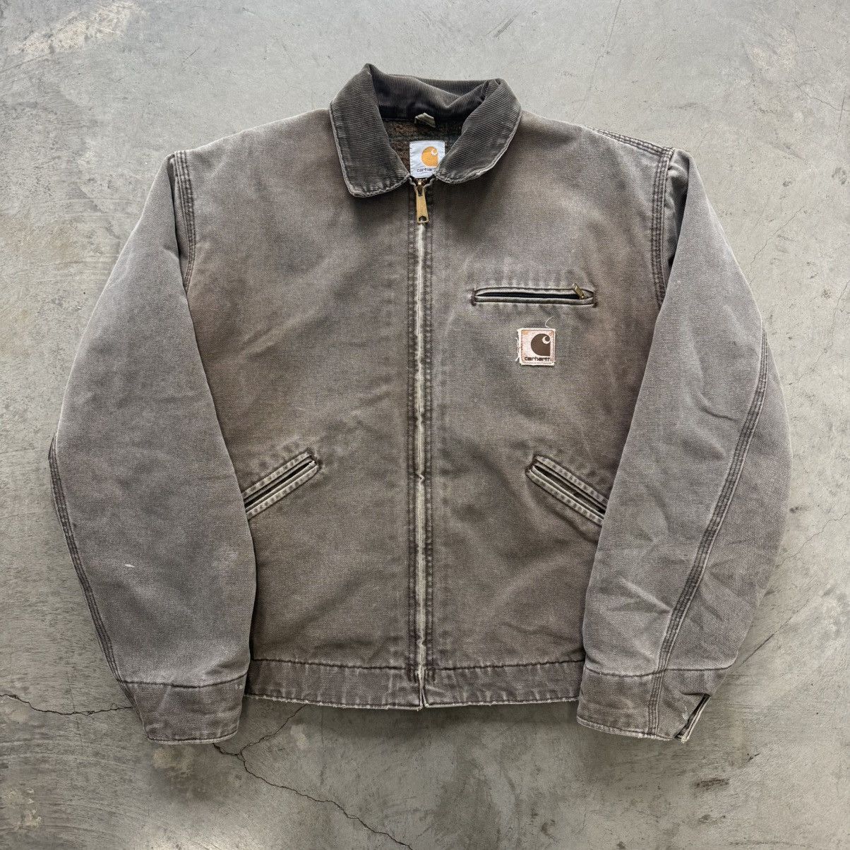 Carhartt Vintage Faded Carhartt Blanket Lined J97 CHT Detroit Jacket Size US L / EU 52-54 / 3 - 1 Thumbnail