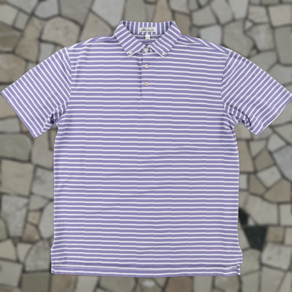 Peter Millar Peter Millar Crown Sport Jersey Stretch Striped Polo Shirt Purple Men L Shirt Polo Shirt Men Purple Crown Sport Jersey Striped Polo Shirt L Size US L / EU 52-54 / 3 - 1 Thumbnail