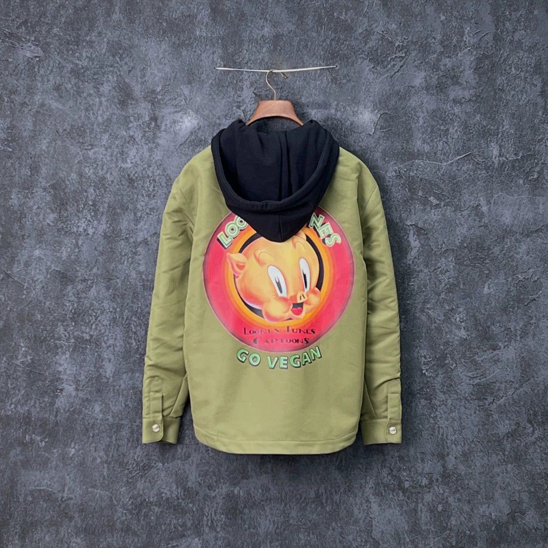 GCDS GCDS Military Green Print Hooded Jacket S Size S / US 4 / IT 40 - 2 Thumbnail
