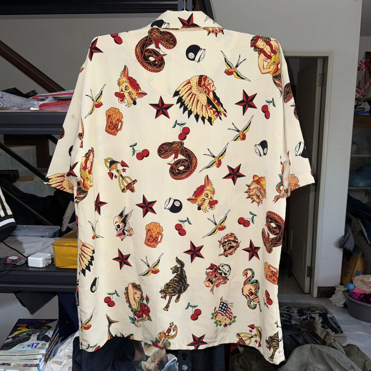 Dragonfly Vtg Y2K Dragonfly Traditional Tattoo Hawaiian Shirt Size US XL / EU 56 / 4 - 2 Thumbnail
