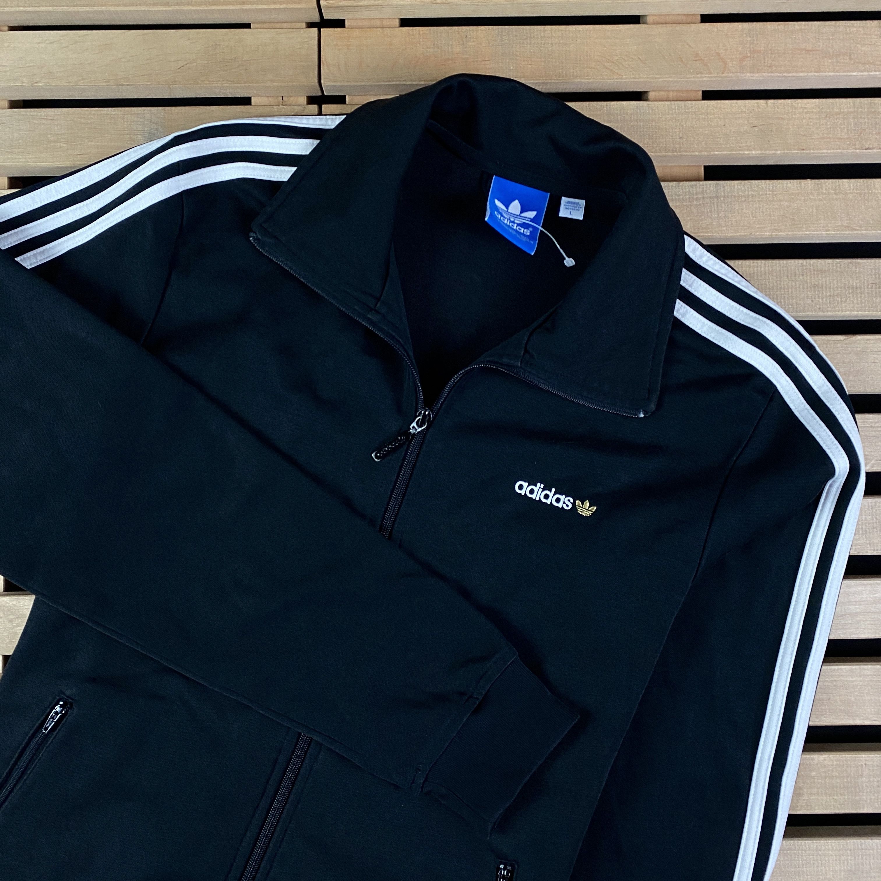 Adidas × Vintage en’s Track Jacket Bomber Adidas Originals Black Size L Size US L / EU 52-54 / 3 - 2 Thumbnail