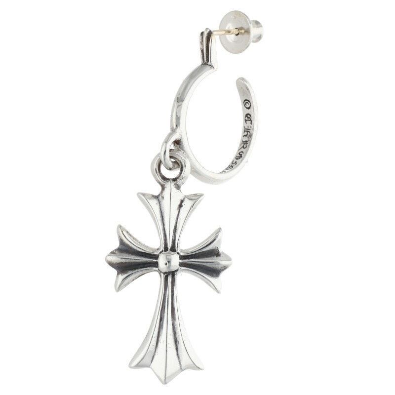 Chrome Hearts Chrome Hearts Tiny CH Cross Hoop Earring Size ONE SIZE - 1 Thumbnail