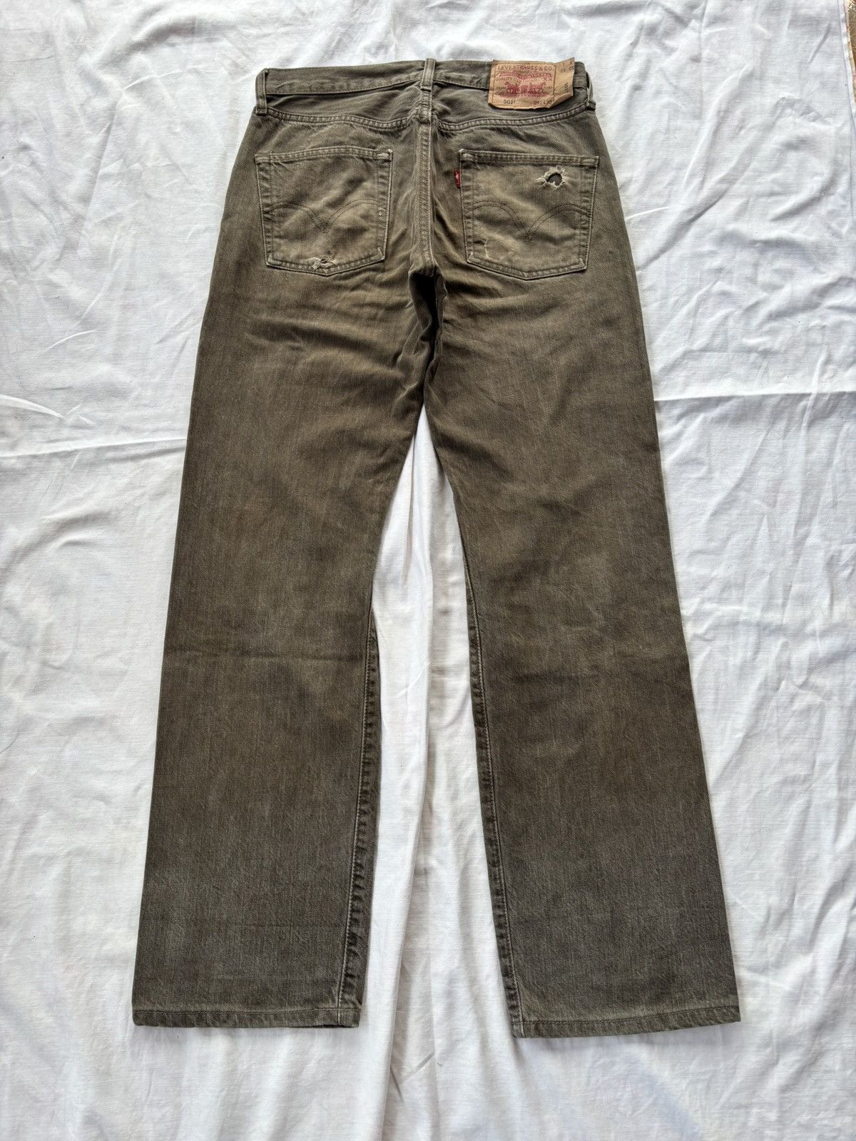 If Six Was Nine THRASHED Rusty Brown Levis 501 Distress Denim Rick Owens Size US 30 / EU 46 - 2 Thumbnail