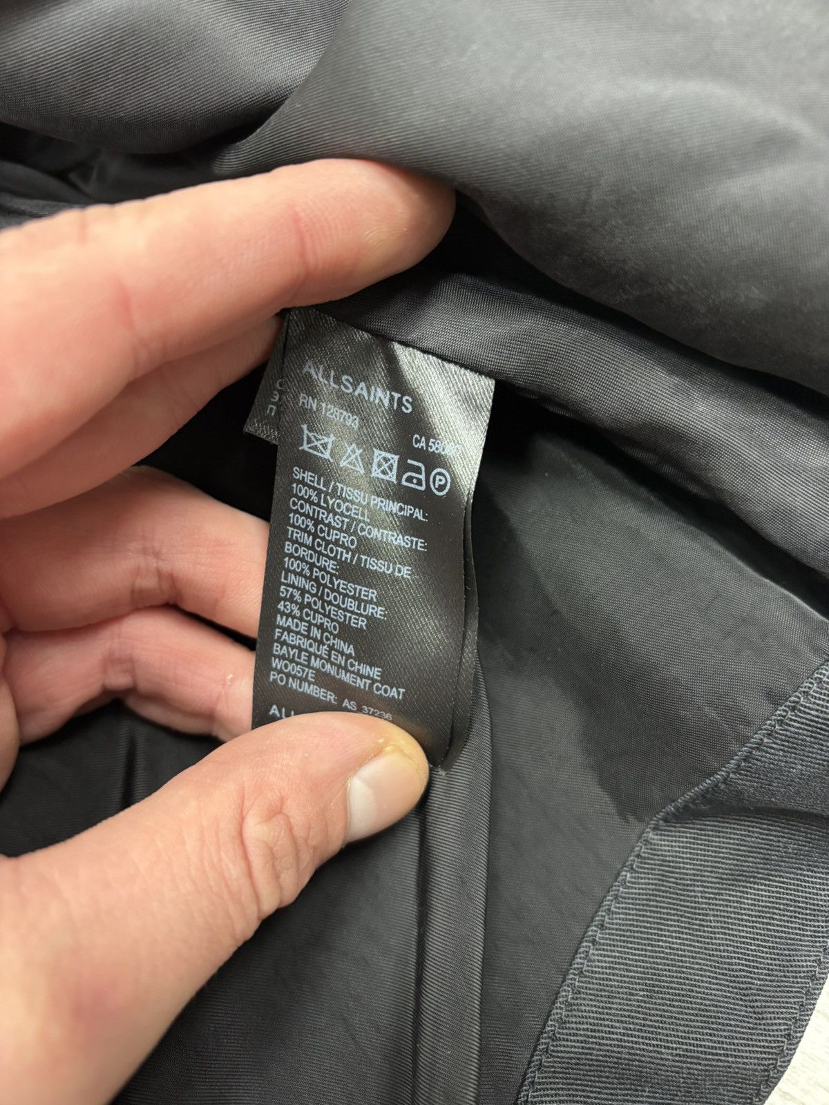 Allsaints Womens jacket coat AllSaints Size 10 Color Blue Size L / US 10 / IT 46 - 13 Thumbnail