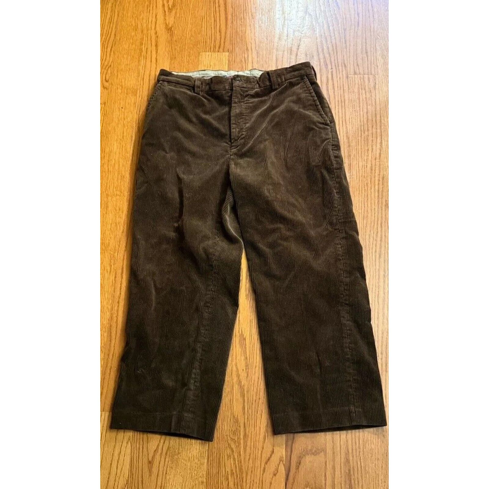 Polo Ralph Lauren VTG Polo Ralph Lauren Pants Men 36 x 32 Brown Corduroy READ! Size US 36 / EU 52 - 2 Thumbnail