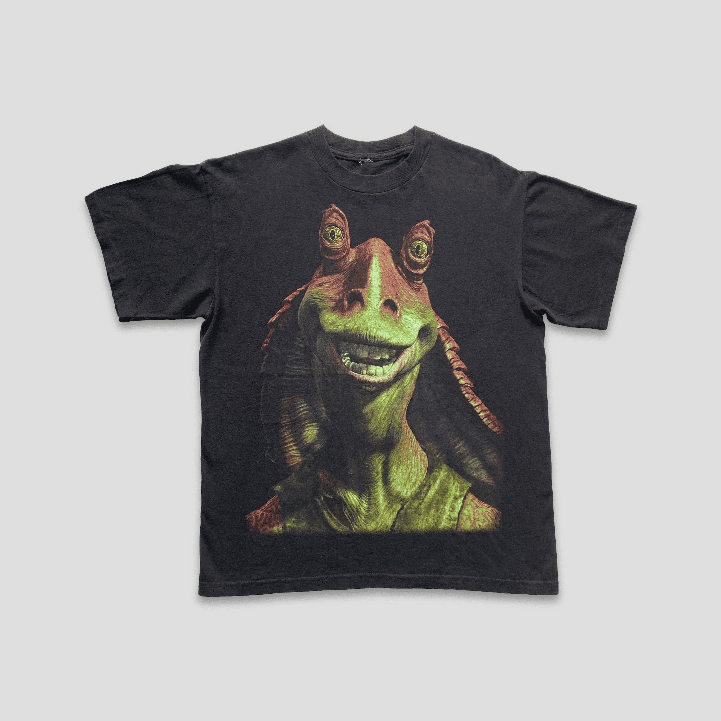 Star Wars × Vintage Vintage 1999 Star Wars Jar Jar Binks Big Head T-Shirt Size US L / EU 52-54 / 3 - 1 Thumbnail