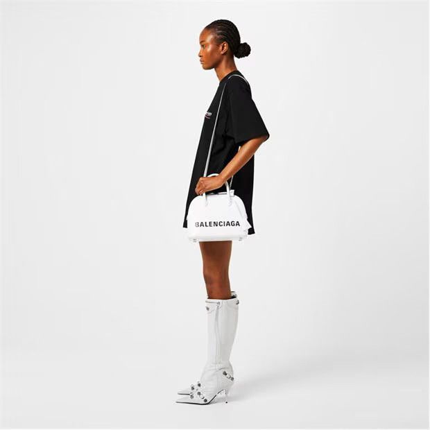 Balenciaga o1g2r1mq0924 Size: OS / Small Ville Tote Bag in Optic White Size ONE SIZE - 5 Thumbnail