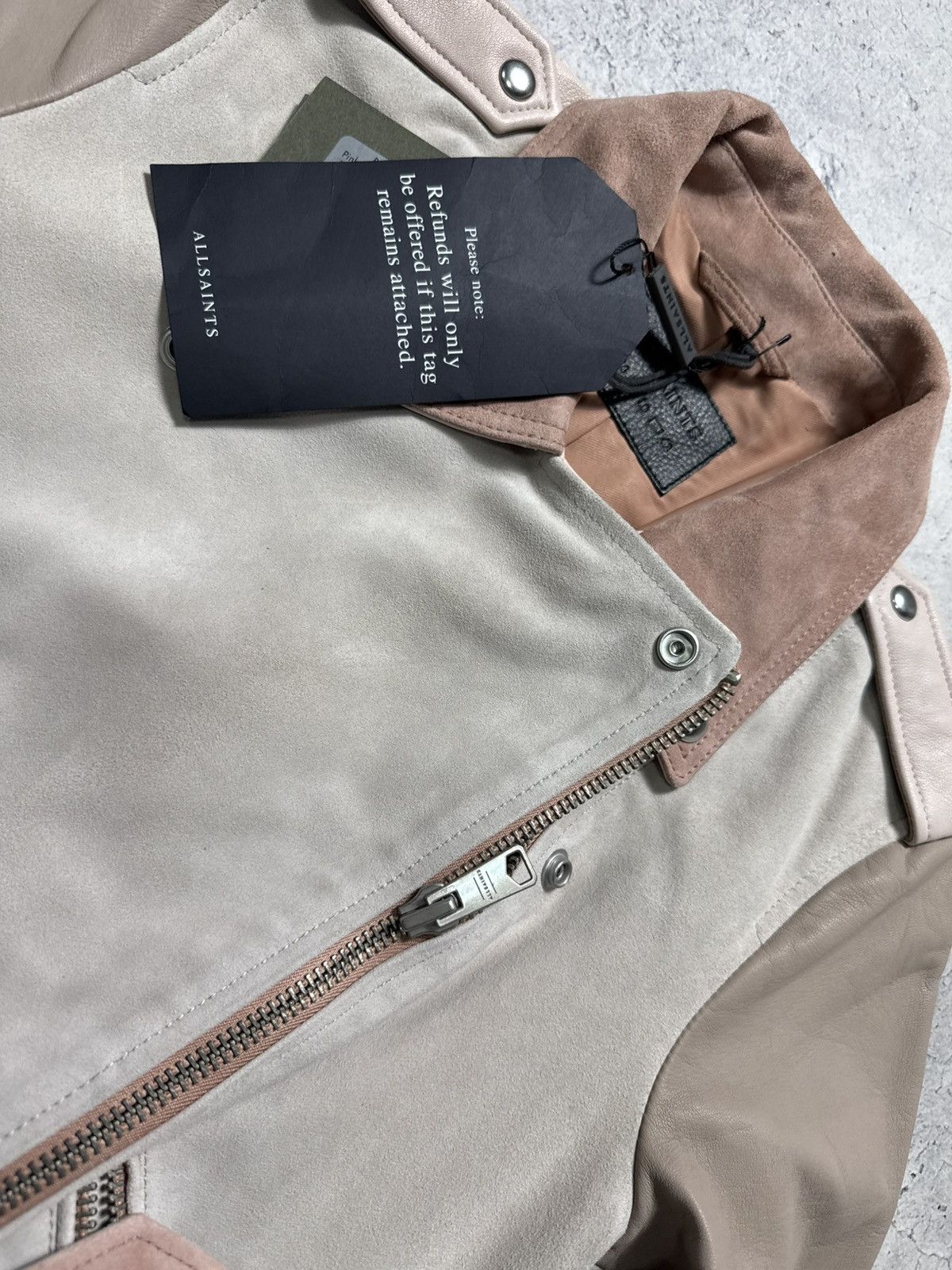 Allsaints Allsaints Goat Leather Balfern Mix Biker Jacket New Size L / US 10 / IT 46 - 11 Thumbnail