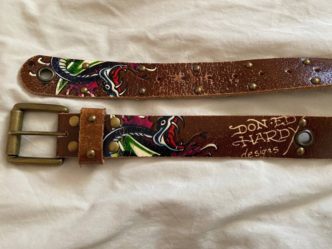 Ed Hardy 🔥Vintage Archive Belt Ed Hardy Christian Audigier Size ONE SIZE - 7 Thumbnail