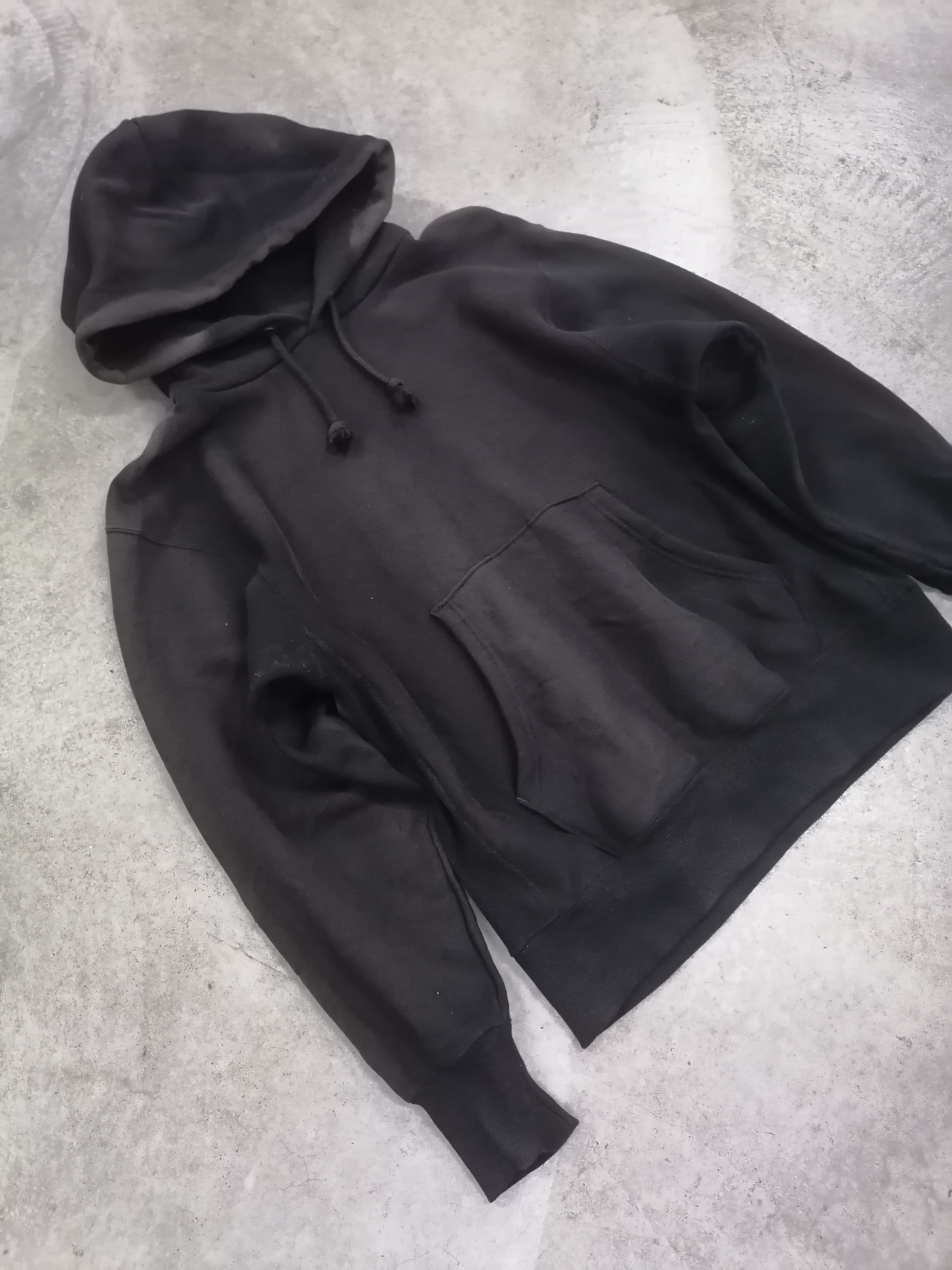 Japanese Brand Trashed Faded Black GU Hoodies Size US M / EU 48-50 / 2 - 3 Thumbnail