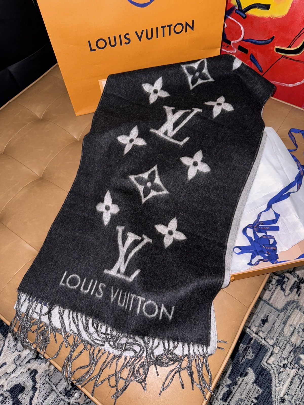 Louis Vuitton Louis vuitton gradient cashmere scarf Size ONE SIZE - 6 Thumbnail