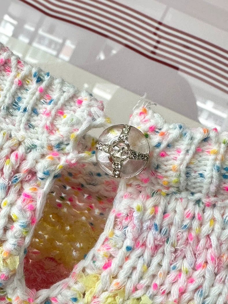 Chanel Chanel Colorful striped love inlaid short-sleeved knitwear Size XXS / US 00 / IT 34 - 7 Thumbnail