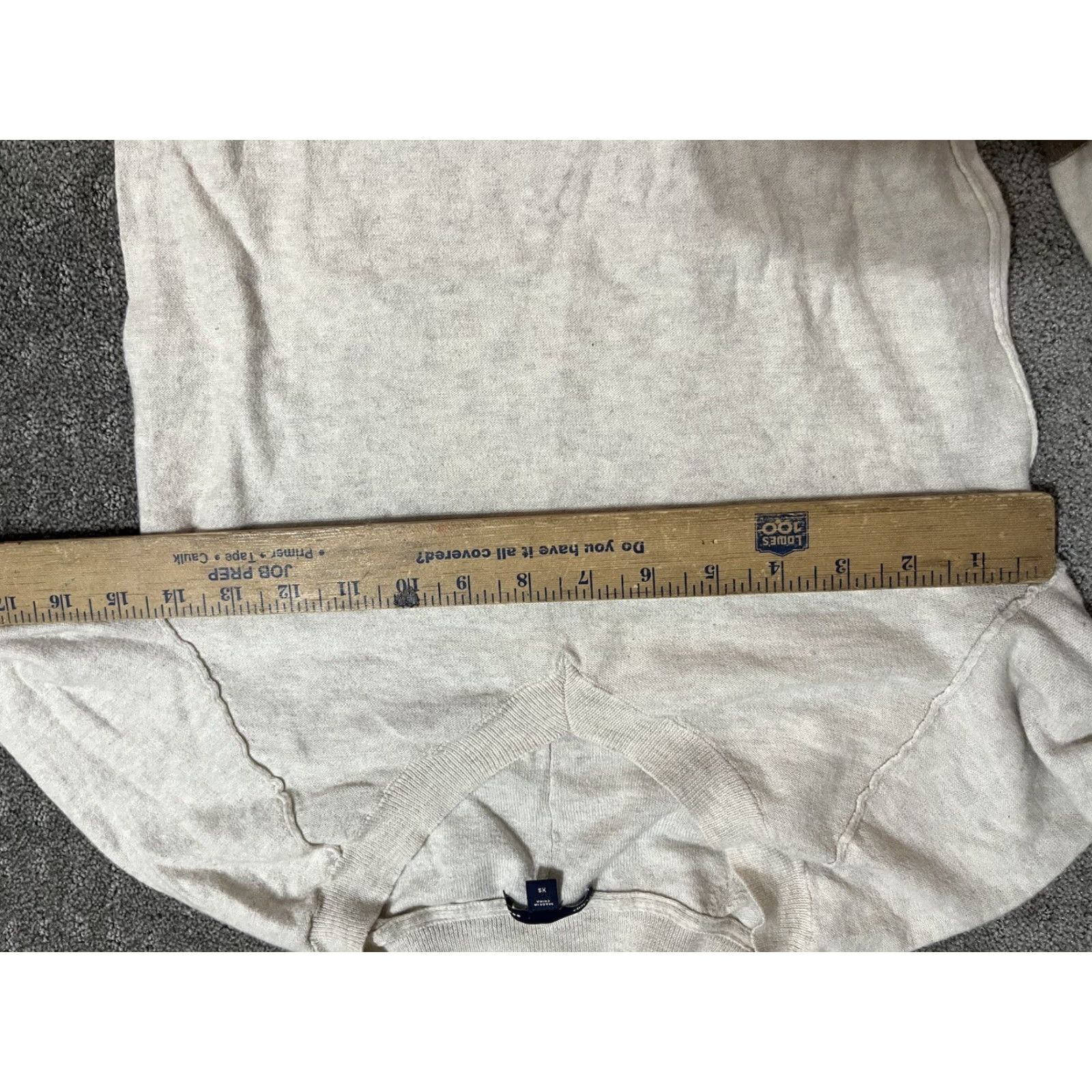 Gap VINTAGE Gap Women Pullover Sweater XS Ivory Cotton V-Neck Casual Smart Fall Winter Size XS / US 0-2 / IT 36-38 - 4 Thumbnail