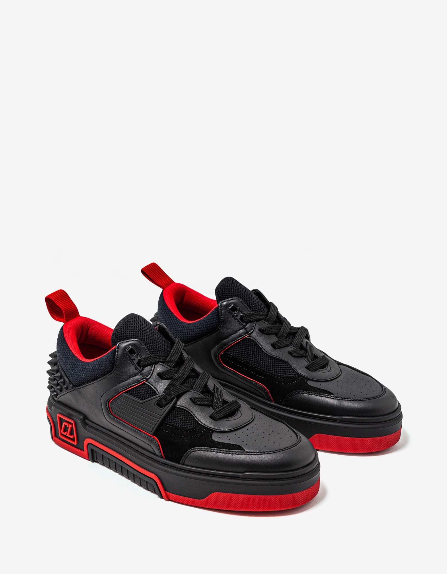 image of Christian Louboutin Astroloubi Black & Red Trainers Shoes, Men's (Size 10)