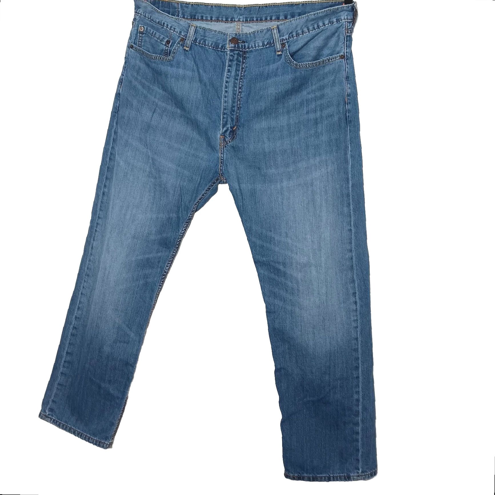 Levi's Levi's 505 Jeans Men 42x29 Light Wash Denim Regular 5-Pocket Straight Leg Work Pants Mens Size US 42 / EU 58 - 2 Thumbnail