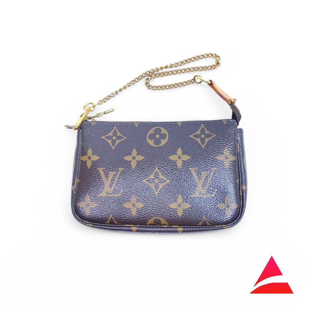 Louis Vuitton Louis Vuitton - Mini Pochette Chain Monogram LV Brown Size ONE SIZE - 1 Thumbnail