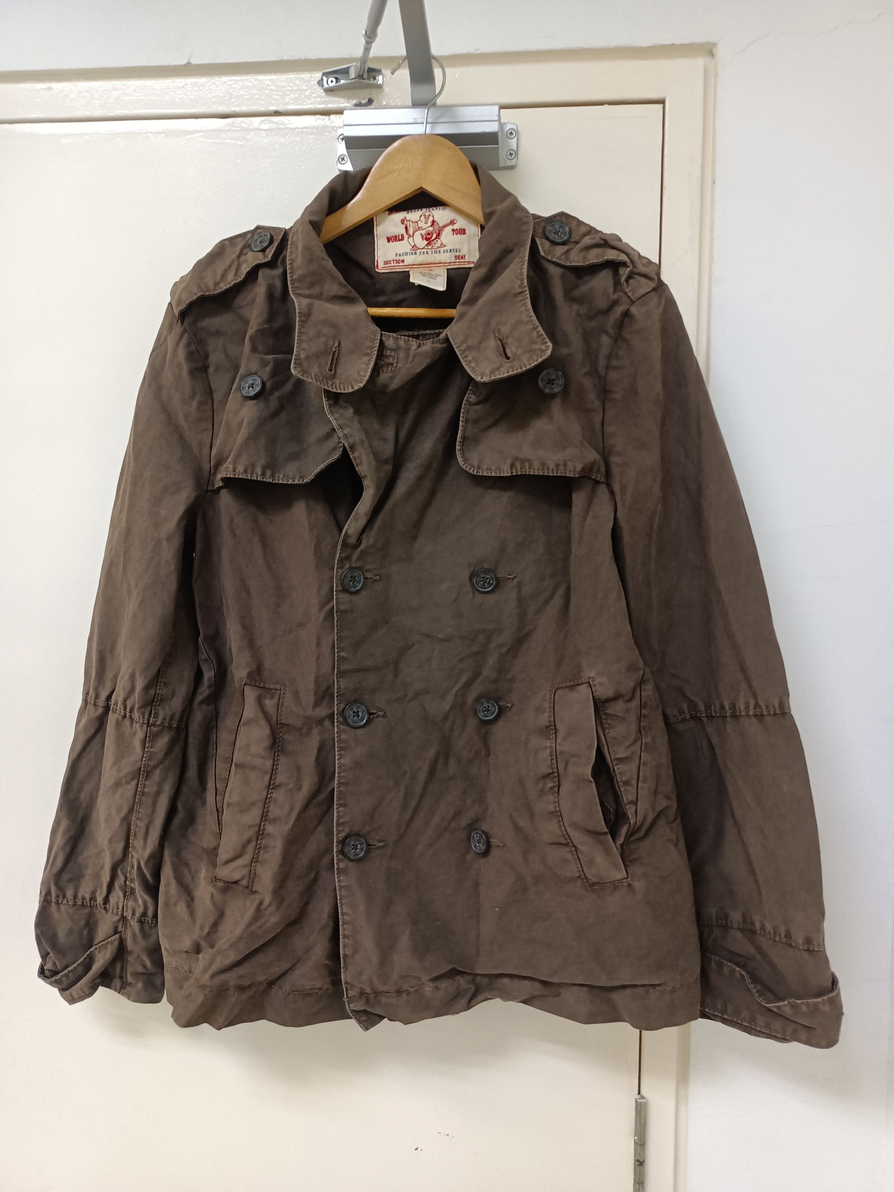 true religion military jacket regular size