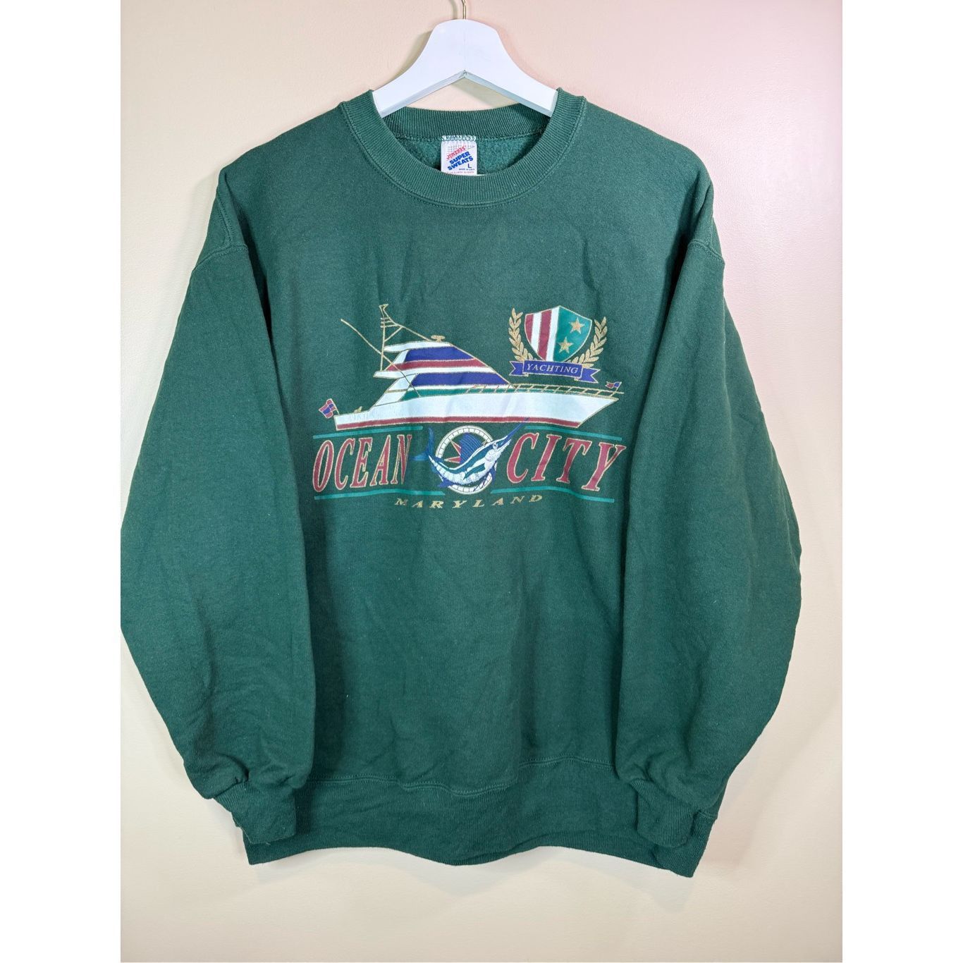 Jerzees Size L - Vintage 1990s Jerzees Ocean City Maryland Beach Fir Size US L / EU 52-54 / 3 - 1 Thumbnail