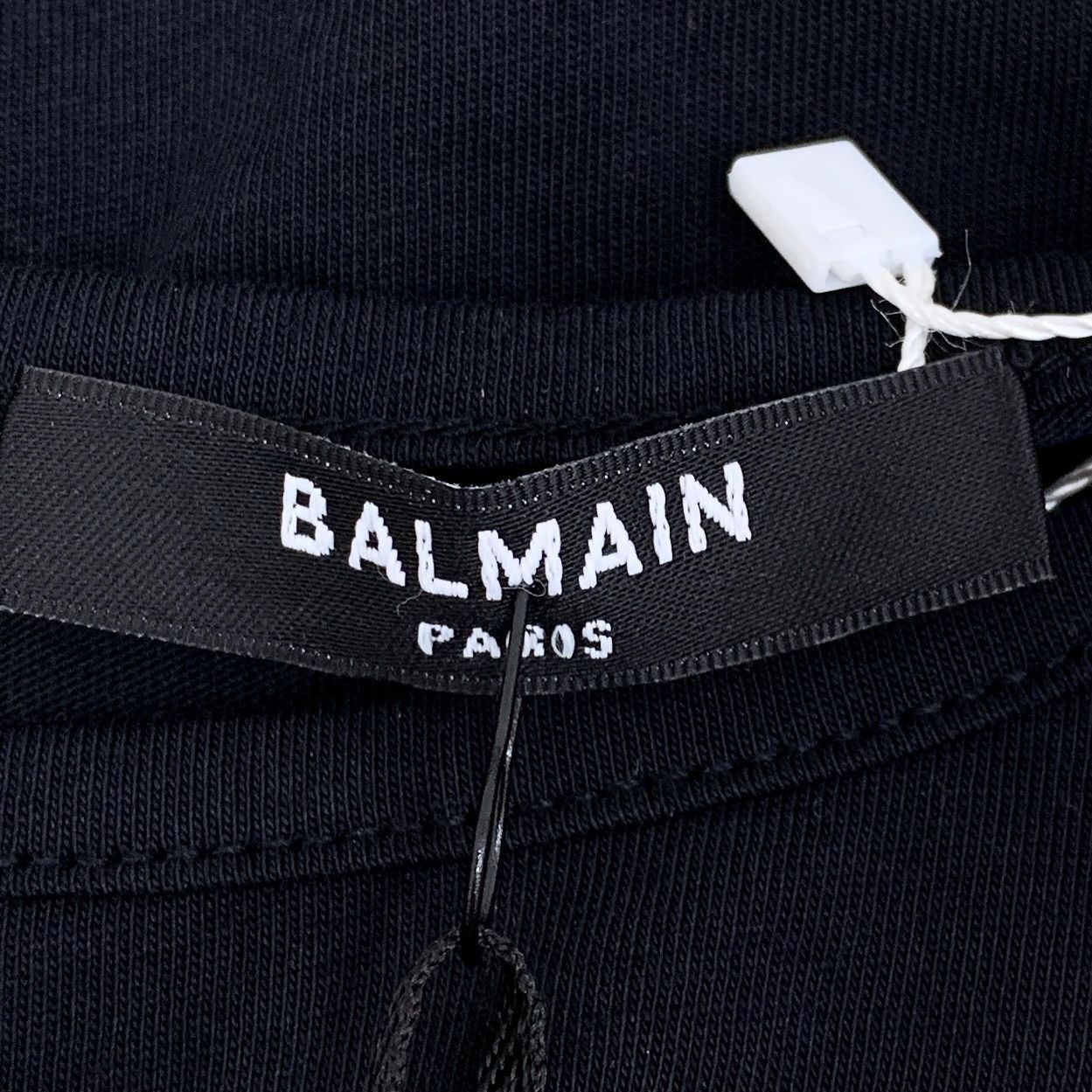 Balmain Balmain Black Logo Letter Printed Cotton Round-Neck Casual V Size M / US 6-8 / IT 42-44 - 4 Thumbnail
