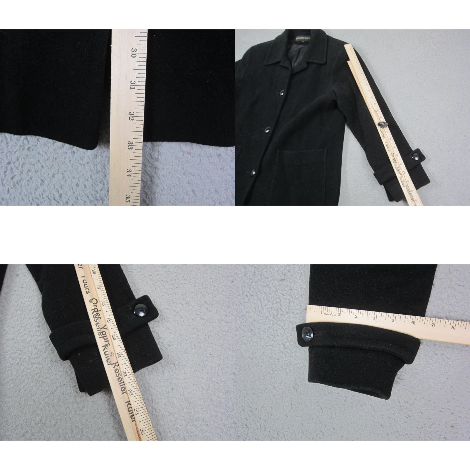 Vintage Kristen Blake Jacket Womens S Black Wool Peacoat Button Front Classic Jacket Coat Size S / US 4 / IT 40 - 8 Thumbnail