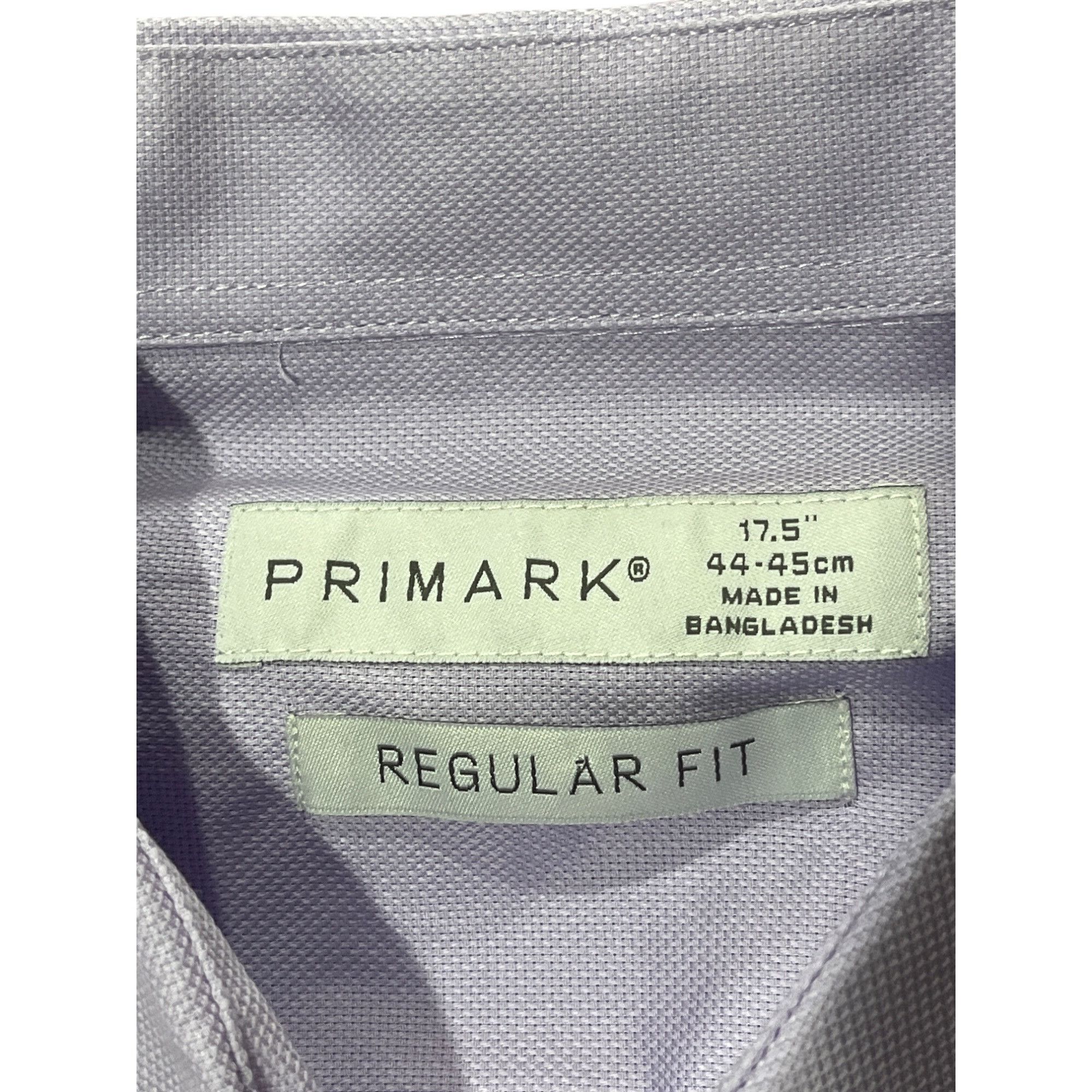Primark Primark Mens Regular Fit Long Sleeve Lavender Button-Up Shir Size US S / EU 44-46 / 1 - 3 Thumbnail