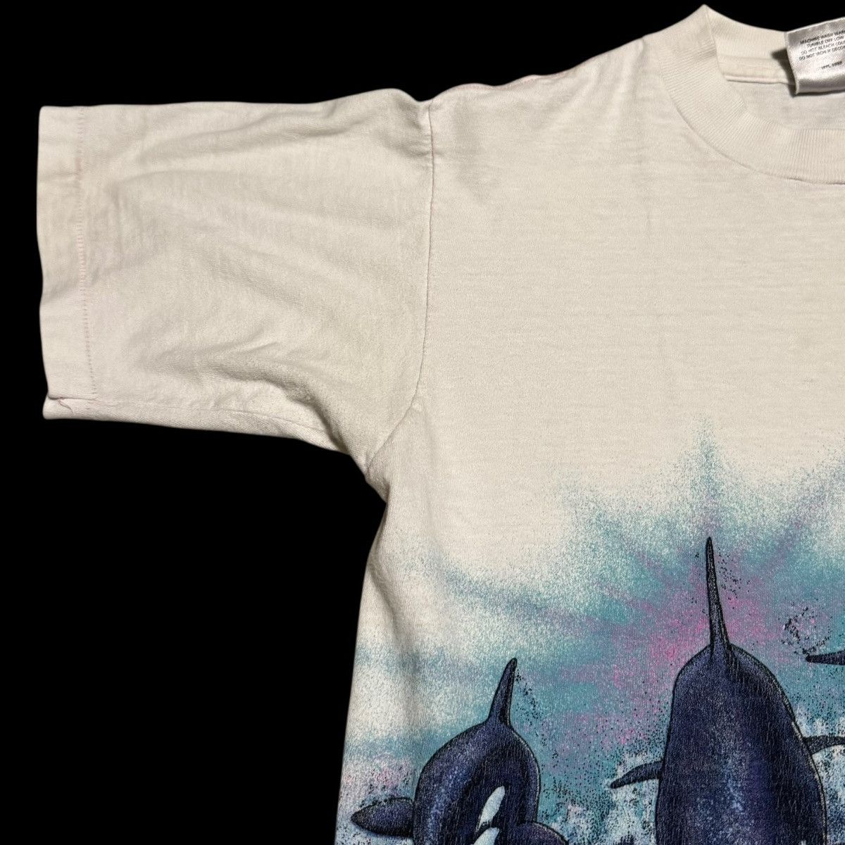 Vintage Oneita Hawaii Orca Ocean Wrap Around Stained Shirt Men's M Size US M / EU 48-50 / 2 - 5 Thumbnail