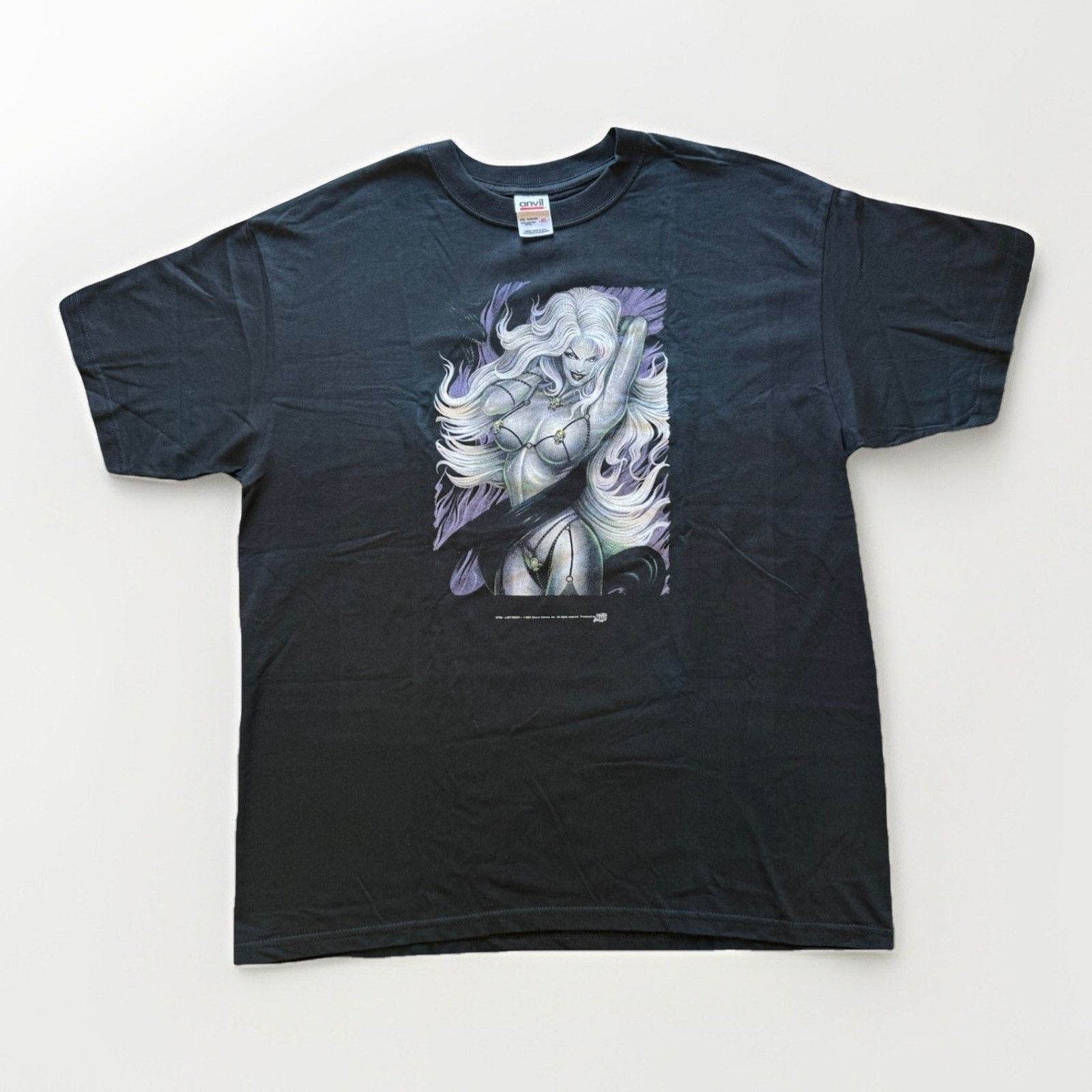 Anvil Vintage 2001 Chaos! Comics Lady Death Shirt XL Black Skull Size US XL / EU 56 / 4 - 1 Thumbnail