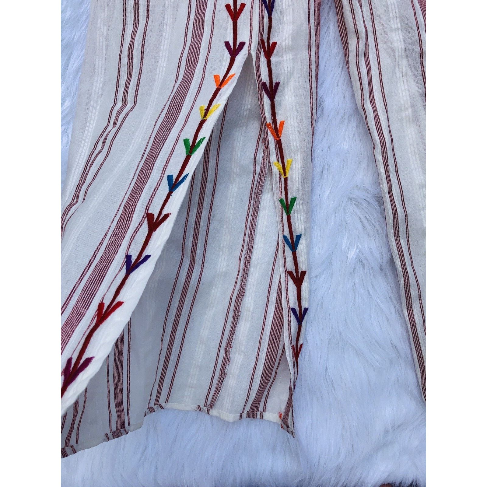 Asos Asos Embroidered Split Front Beach Pants Size US 2 A000193 Size 26" / US 2 / IT 38 - 6 Thumbnail