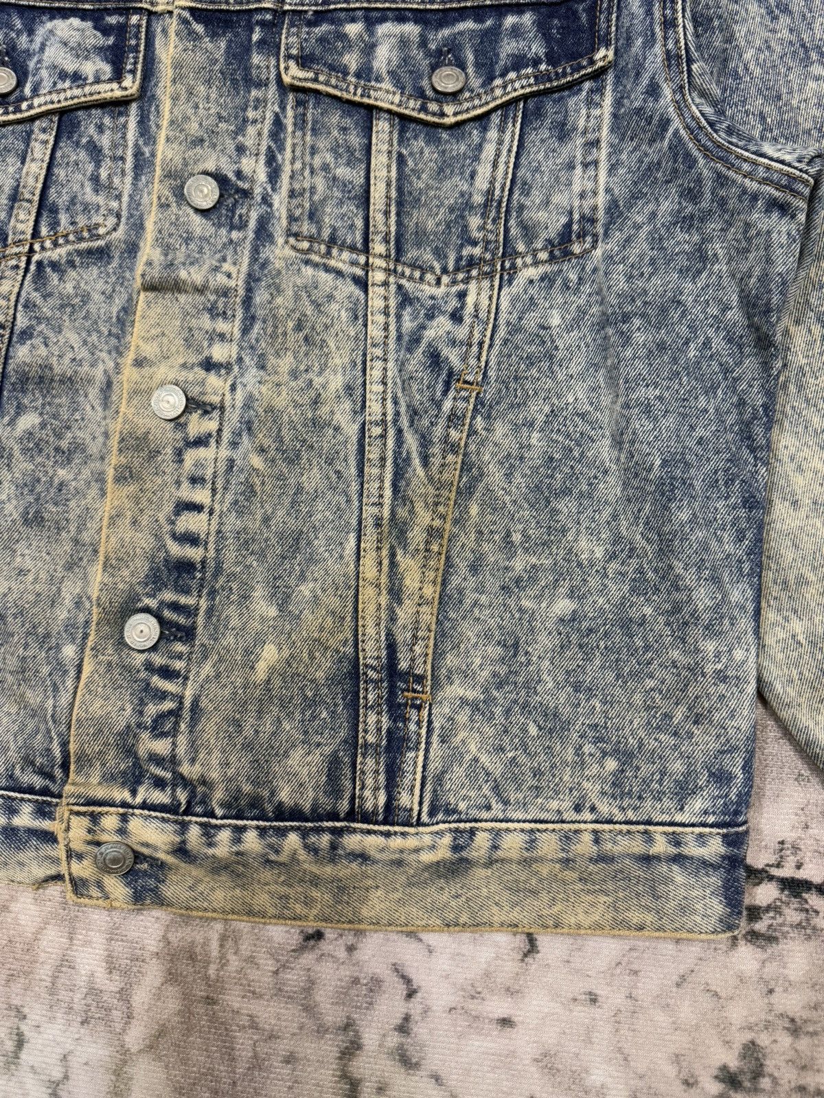 Japanese Brand Vintage 90s GL Heart Acid Wash Denim Jacket Size US M / EU 48-50 / 2 - 4 Thumbnail