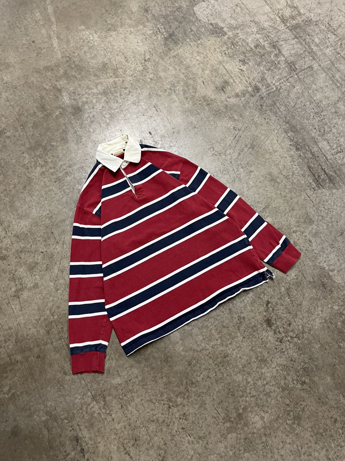 Polo Ralph Lauren × Vintage Rugby vintage stripped longsleeve preppy streetwear hype Size US L / EU 52-54 / 3 - 1 Thumbnail