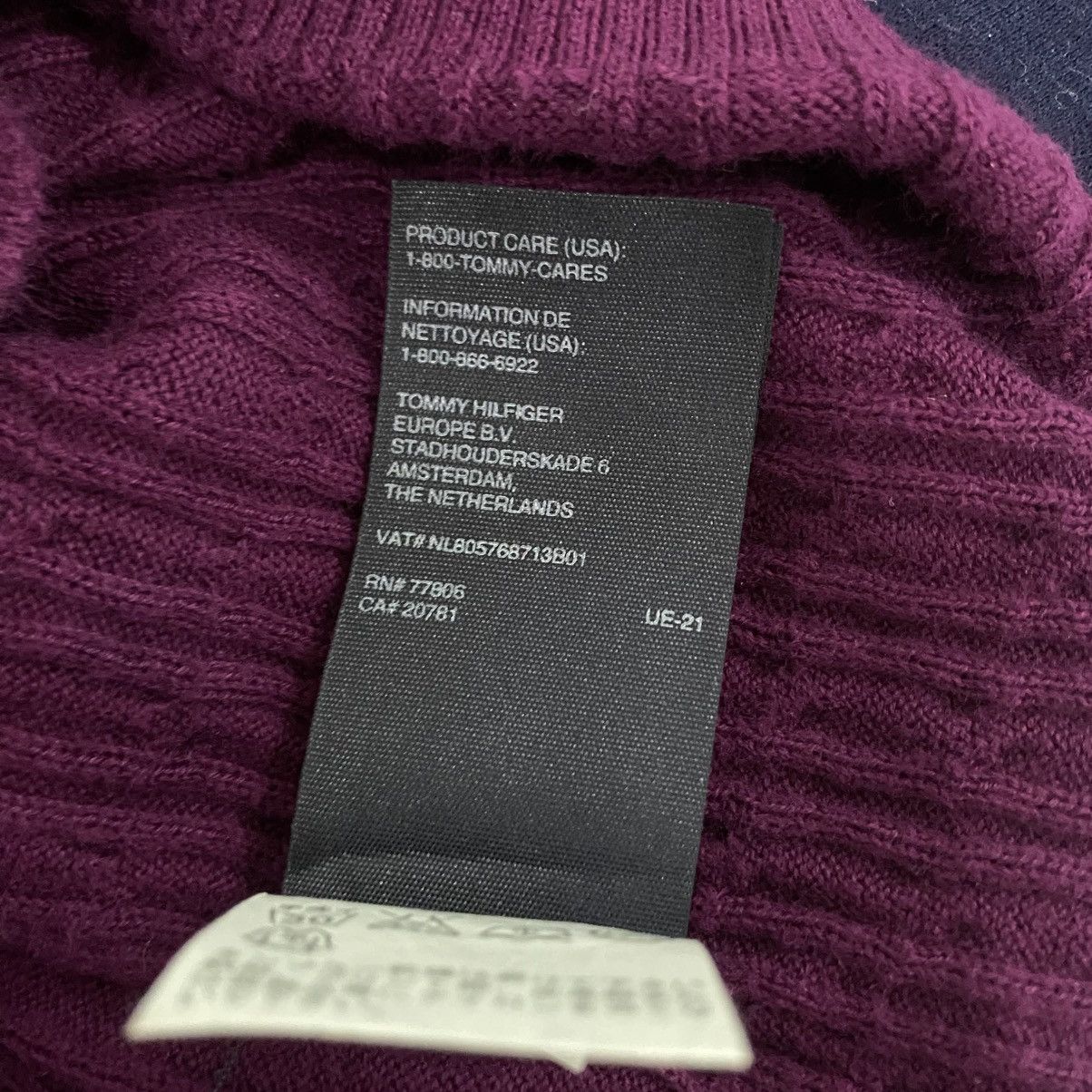 Designer × Tommy Hilfiger × Vintage Vintage Tommy Hilfiger Sweater Ladies Large Purple Size M / US 6-8 / IT 42-44 - 11 Thumbnail