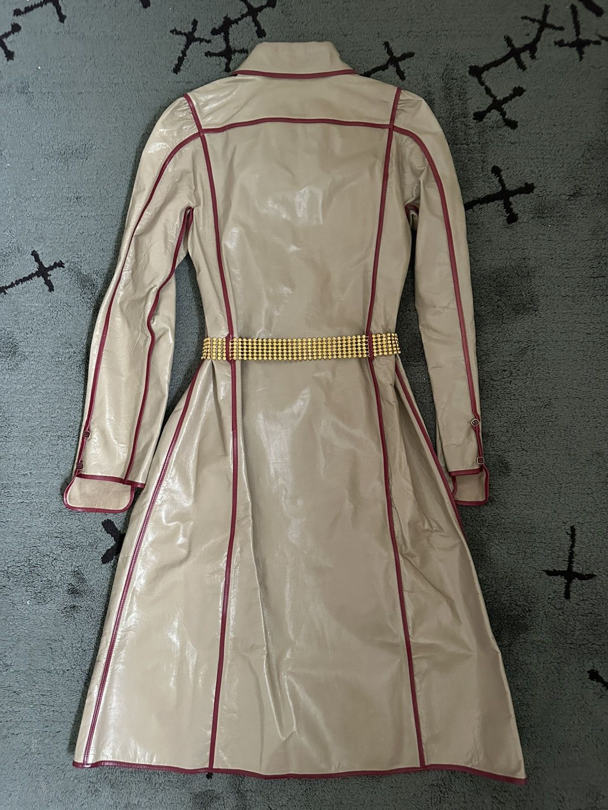 Fendi Archive Fendi Fall 2000 Leather Trench Coat Lagerfeld Size M / US 6-8 / IT 42-44 - 3 Thumbnail
